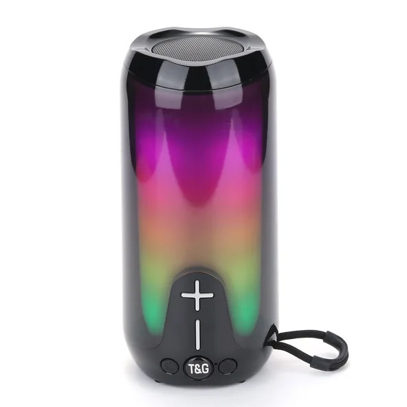 Bluetooth колонка TG651 з RGB підсвічуванням, FM-радіо, speakerphone, 15 Вт, Black