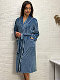 Ніжний та витончений халат велюр на х/б основі, фото 4