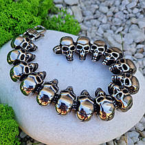 Чоловічий браслет "Черепа" | Браслет із нержавіючої сталі Stainless Steel, фото 4