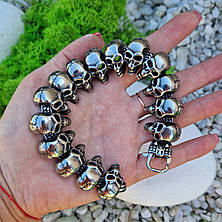 Чоловічий браслет "Черепа" | Браслет із нержавіючої сталі Stainless Steel, фото 3