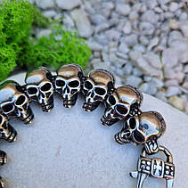 Чоловічий браслет "Черепа" | Браслет із нержавіючої сталі Stainless Steel, фото 5