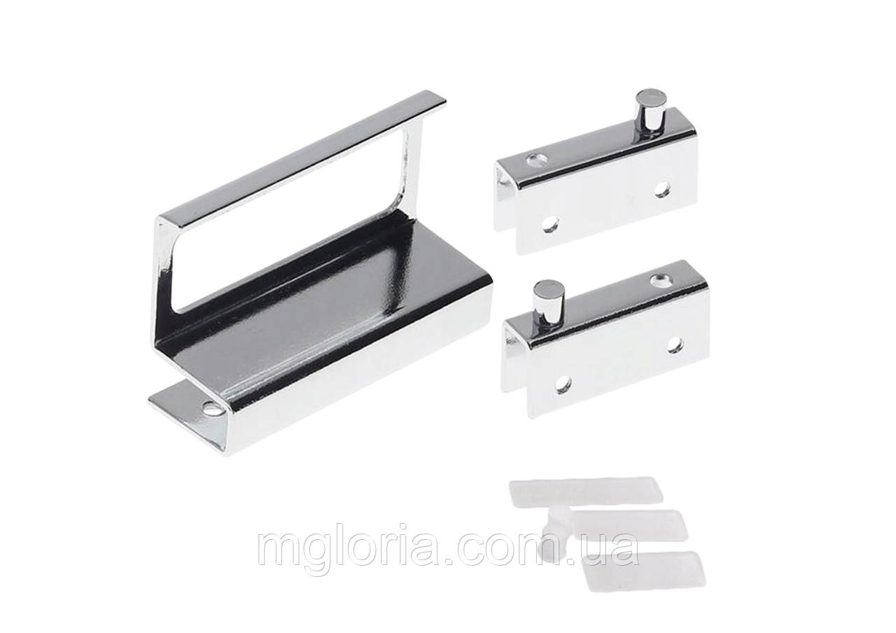 Набір для скла ZS 9004 (2 завіси + ручка хром)