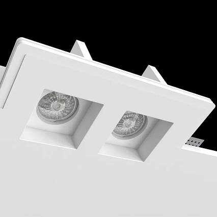 Гіпсовий світильникPromin Double ClassikL 250x150mm МГВ -120mm білий Double Classik L, фото 1