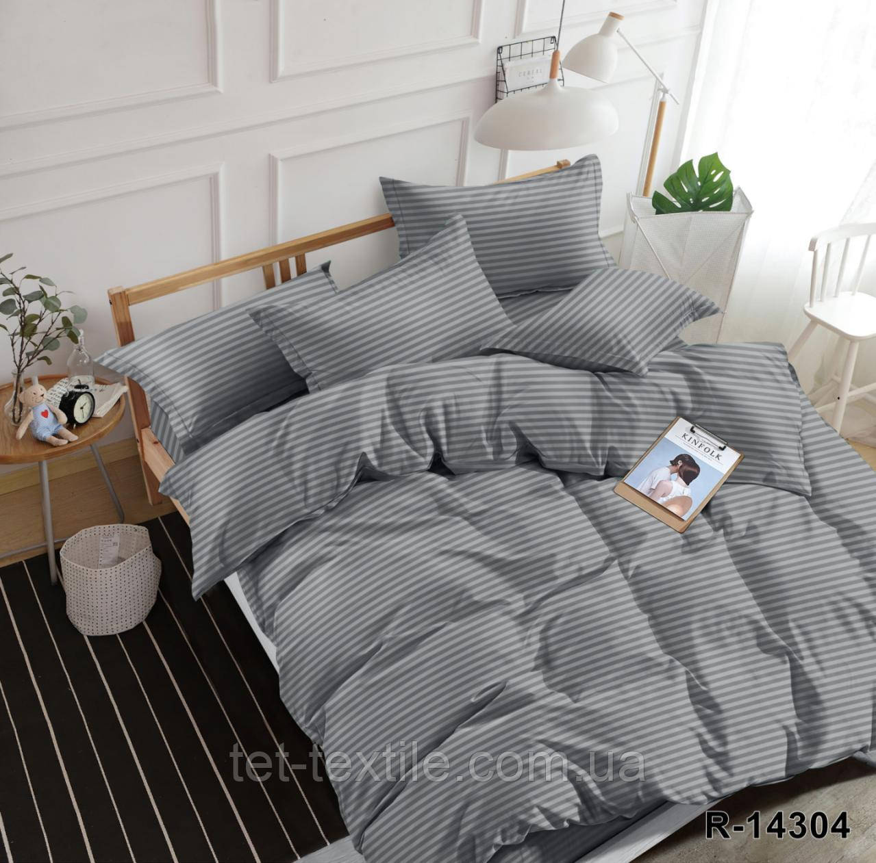 Комплект постільної білизни в подарунковій коробці Ранфорс євро розмір