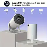 Міні проектор з високою чіткістю, швидким фокусуванням та 180° обертовими LED-лампами HY300, фото 4
