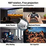 Міні проектор з високою чіткістю, швидким фокусуванням та 180° обертовими LED-лампами HY300, фото 9