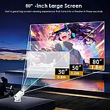 Міні проектор з високою чіткістю, швидким фокусуванням та 180° обертовими LED-лампами HY300, фото 8