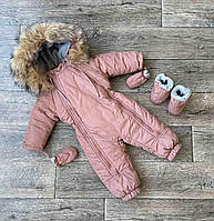 Зимовий комбінезон "Мрія", плащовий комбінезон на малюка 80, 86 та 92 розмірі Angelok-child