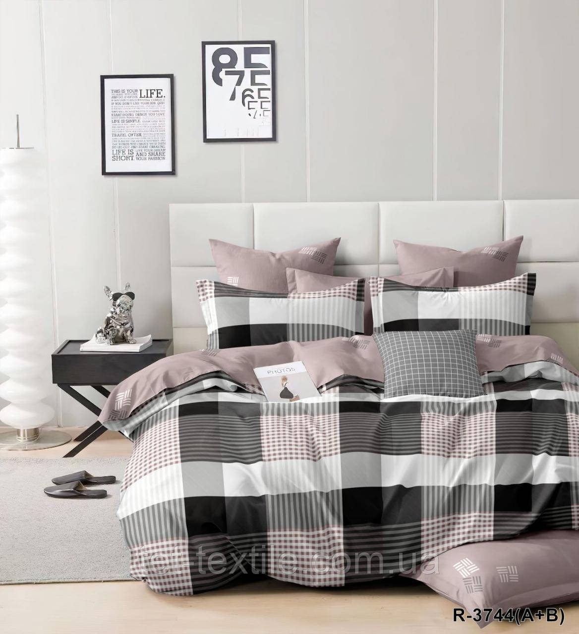 Комплект постільної білизни в подарунковій коробці Ранфорс євро розмір