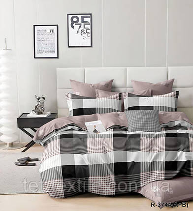 Комплект постільної білизни в подарунковій коробці Ранфорс євро розмір, фото 1