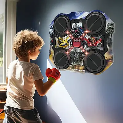 Музична боксерська панель дошка для тренування ударів у ритм музиці / Електронний тренажер Світло Bluetooth