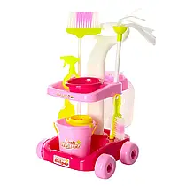 Набір для прибирання Limo Toy 667-33-35 з візком, відром та щітками для дитячих ігор
