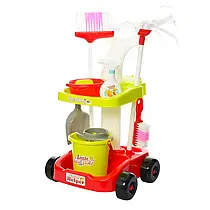 Набір для прибирання Limo Toy 667-33-35 з візком, відром та щітками для дитячих ігор
