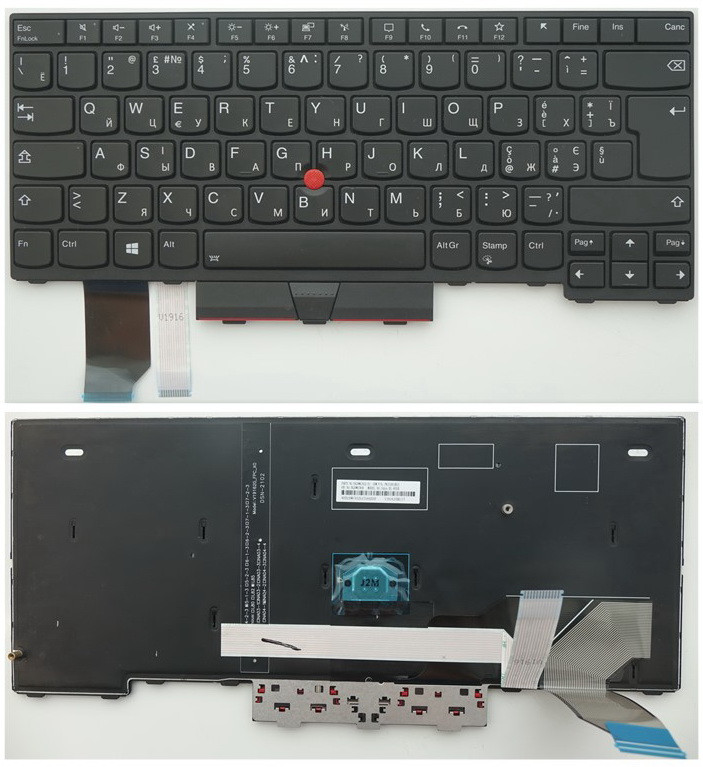 Клавіатура для Lenovo Thinkpad P14s G1 G2, T14 G1 G2, UA/RU, з підсвічуванням, оригінальна, фото 1