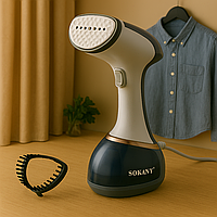 Паровий відпарювач для одягу вертикальний зі щіткою Sokany парогенератор для прасування 1700 Вт 360 мл
