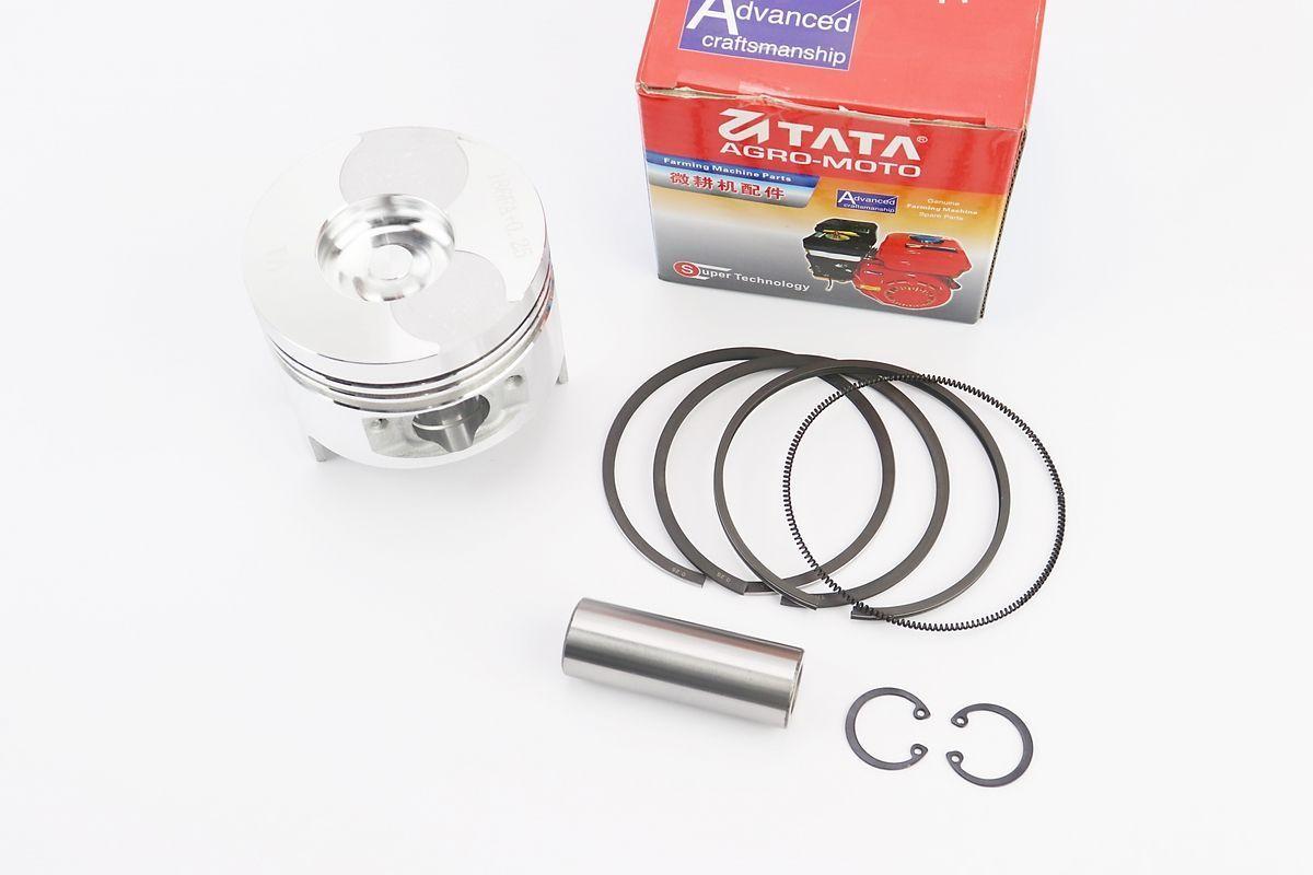 Поршень двигуна генератора (мотоблока) 186F у зборі тупий конус  (d86/p-23mm h78), фото 1