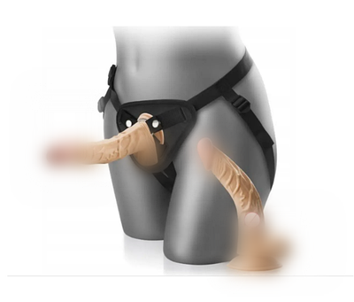 Страпон із кріпленням 21 см тілесного кольору