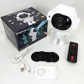 Дитячий нічник проектор космонавт, Нічник лазерний дитячий астронавт, Світильник космонавт OG-737 3d проектор