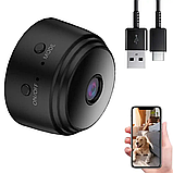 Міні-камера відеоспостереження A9 з Wi-Fi, Full HD / Бездротова IP камера на акумуляторі, фото 6