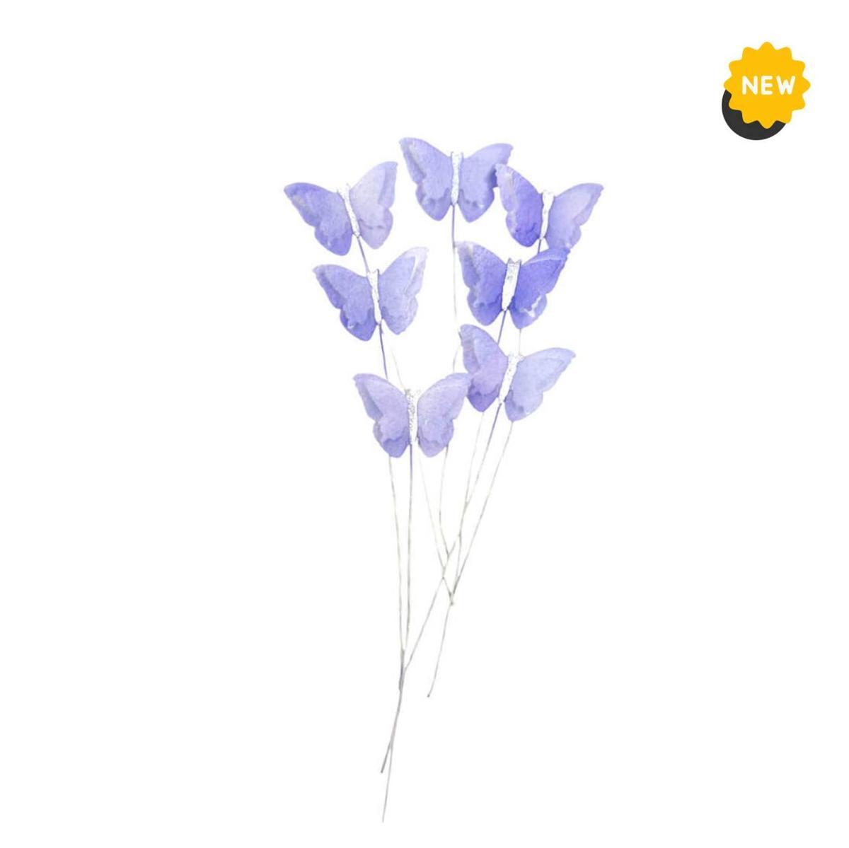 Вафельний декор "Метелики бузкові" 7шт, фото 1