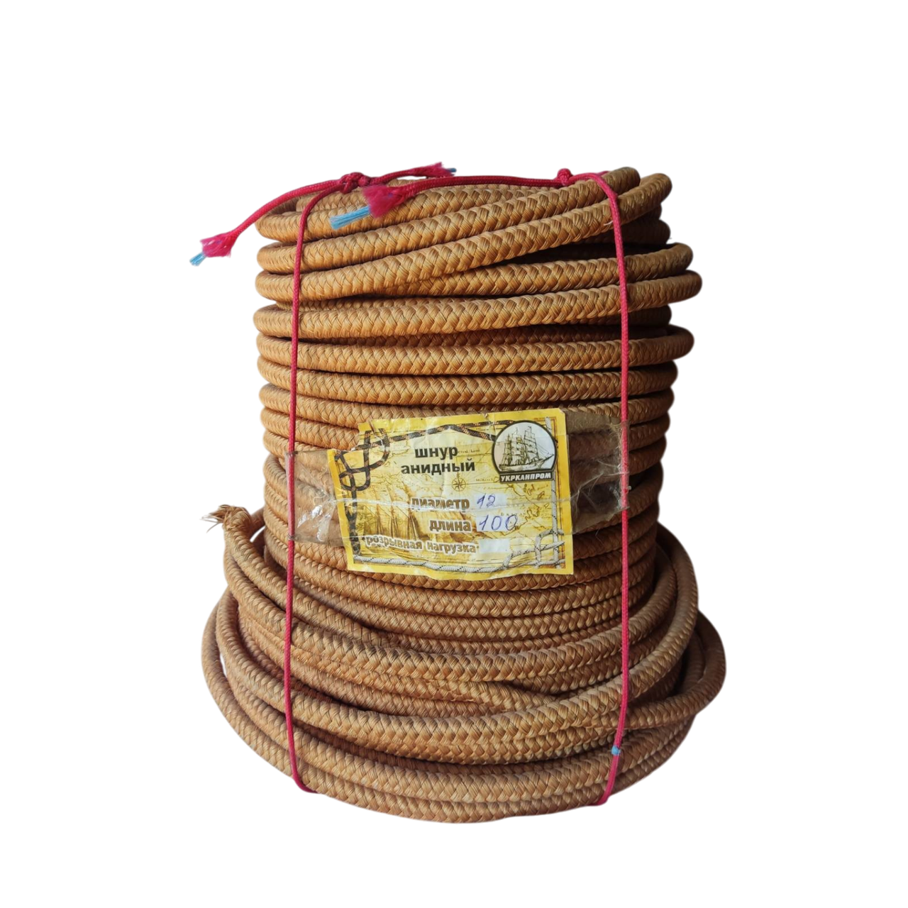 Фал плетений 12 мм, 100 метрів, кордові нитки