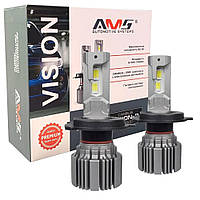 Світлодіодні автомобільні LED лампи AMS VISION-R H4 H/L 5500K CANBUS (комплект 2шт)