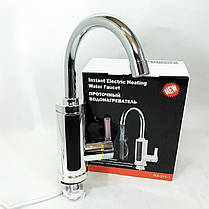 Проточний водонагрівач Delimano RX-0111c LCD дисплеєм 3кВт Кран електричний JH-189 нижнє підключення, фото 4