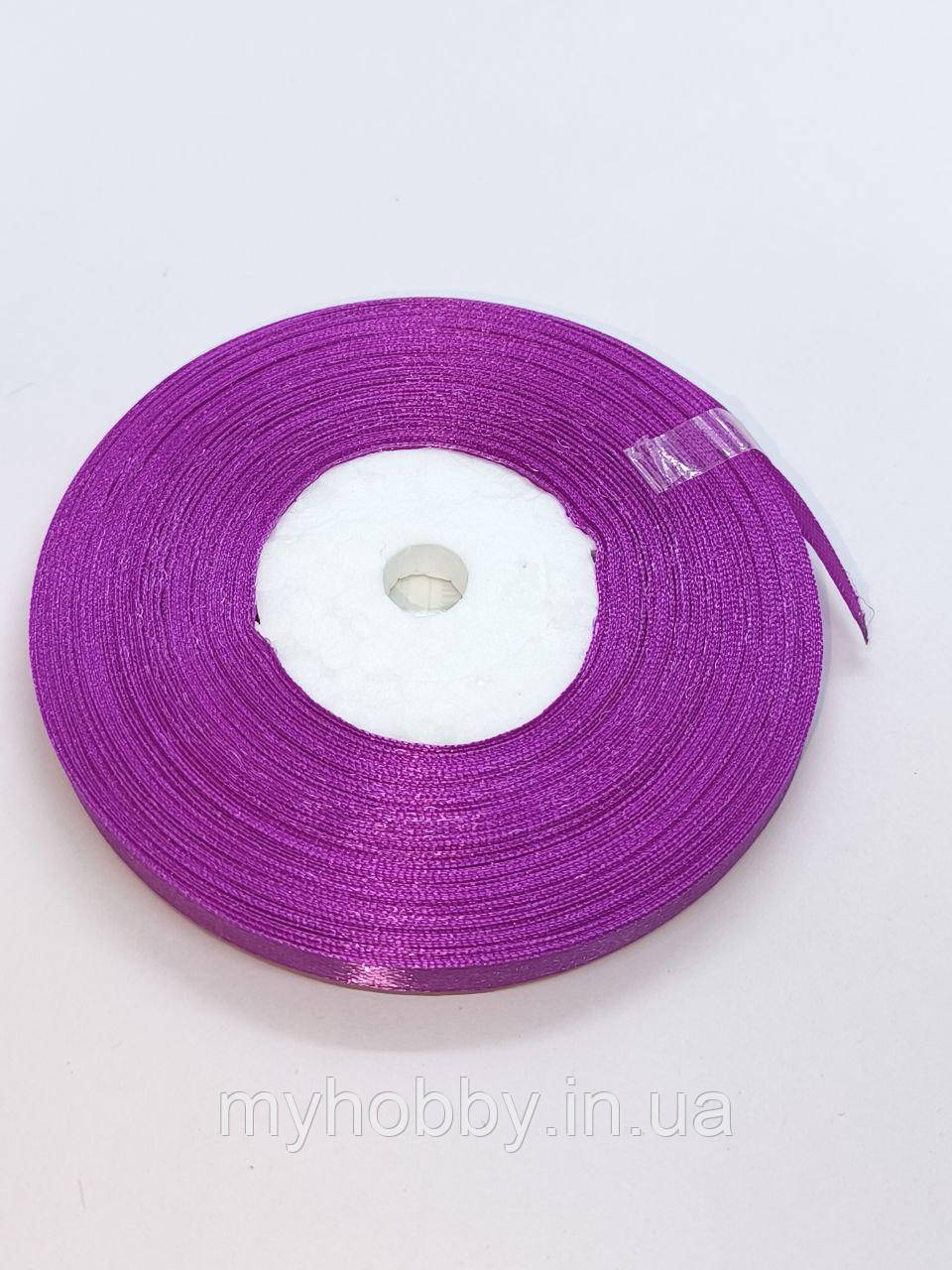 Атласна стрічка 0,6см -33м бузкова, фото 1