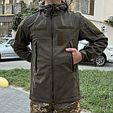 Тактична куртка ЗСУ Softshell. Куртка військова демісезонна із захистом від вітру і дощу, фото 2
