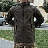 Тактична куртка ЗСУ Softshell. Куртка військова демісезонна із захистом від вітру і дощу, фото 3