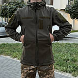 Тактична куртка ЗСУ Softshell. Куртка військова демісезонна із захистом від вітру і дощу, фото 5