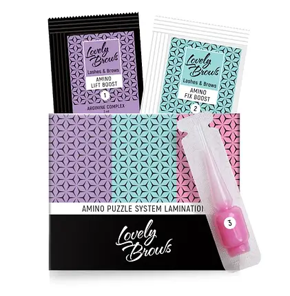 Набір складів Amino Puzzle System Nikk Mole у саше для ламінування брів і вій, фото 1
