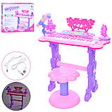 Синтезатор 6618 зі стільчиком на ніжках, фото 10