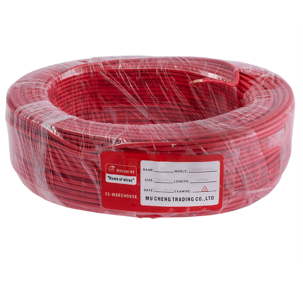 Дріт багатожильний 1.5mm2 (16AWG/48xD0.20 мм, мідь, PVC), червоний, 1 м