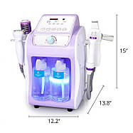 Професійний 6 в 1 воднево-кисневий апарат для обличчя SVS — мікродермабразія, біоліфтинг і бульбашковий догляд, фото 2