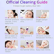 Професійний 6 в 1 воднево-кисневий апарат для обличчя SVS — мікродермабразія, біоліфтинг і бульбашковий догляд, фото 3