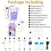 Професійний 6 в 1 воднево-кисневий апарат для обличчя SVS — мікродермабразія, біоліфтинг і бульбашковий догляд, фото 5