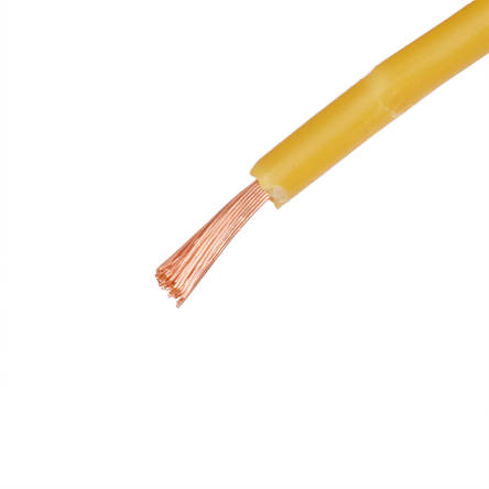 Дріт багатожильний 1.5mm2 (16AWG/48xD0.20 мм, мідь, PVC), жовтий, 1 м, фото 2