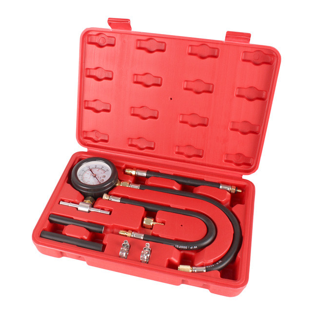 Набір для вимірювання тиску палива в інжекторних магістралях, паливний манометр INTERTOOL AT-4005, фото 1