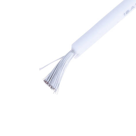 Силіконовий дріт 18AWG (0.75 mm2 150/0.08TS) білий, 1 м, фото 1