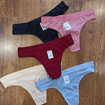 Жіноч трусики-стрінги,рубчик "HNX" Туреччина Art:1641 / 3 штуки