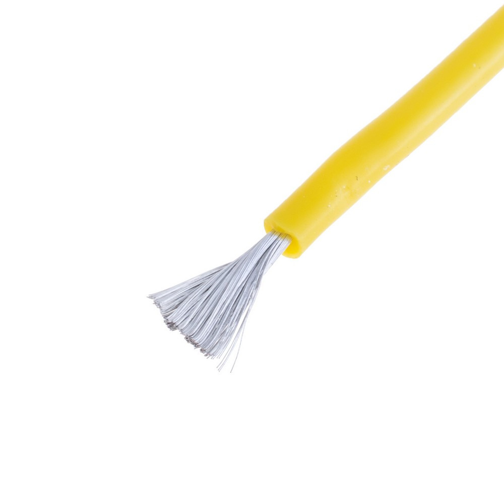 Силіконовий дріт 17AWG (1.05mm2-210/0.08TS) жовтий, 1 м