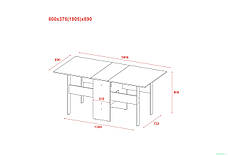 Стіл-тумба Doros Торонто 180х89х80 см, фото 4