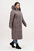 Зимова жіноча куртка модна великого розміру 52-66 мокко, фото 2