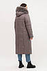 Зимова жіноча куртка модна великого розміру 52-66 мокко, фото 3