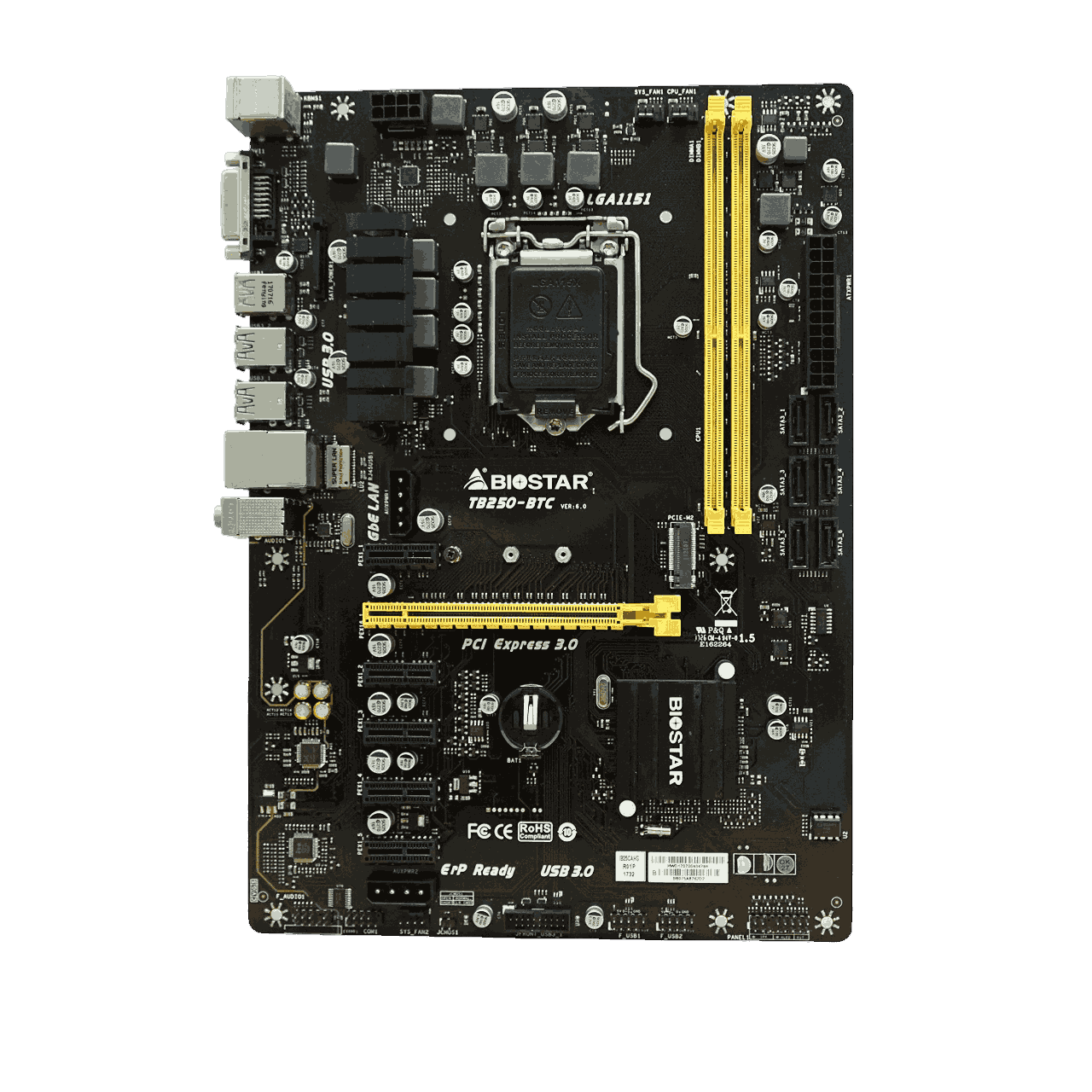 Материнська плата Biostar TB250-BTC V6 LGA 1151v1 (TB250-BTC V6) Б/В