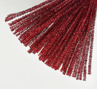 Люрексовий Синельний дріт / Упаковка - 95-100 паличок / Червоний