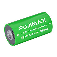 Акумулятор Pujimax Тип C/R14 з входом USB TYPE-C 3500 mWh Li-Ion 1.5V