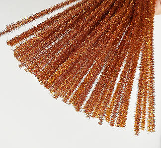 Люрексовий Синельний дріт / Упаковка - 95-100 паличок / Помаранчевий