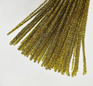 Люрексовий Синельний дріт / Упаковка - 95-100 паличок / Золотий